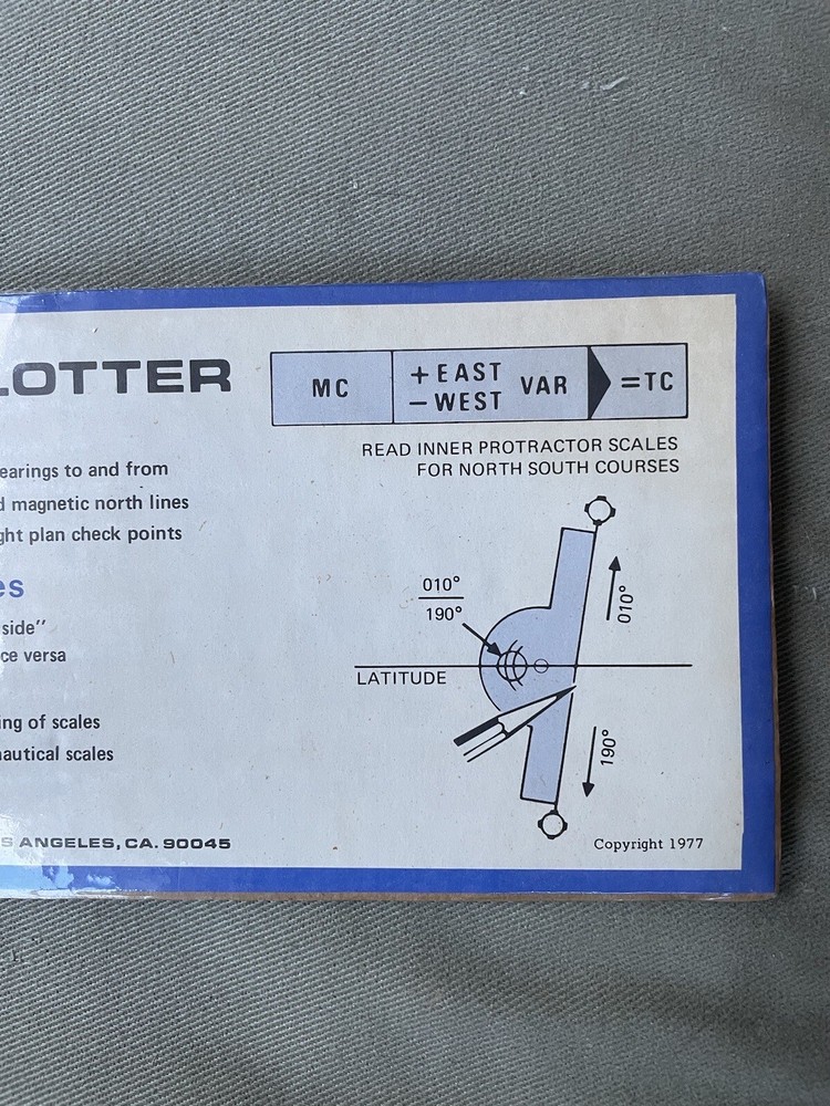 Vintage Aero APR NP-13 Pilot Navigational Plotter - NEW SEALED