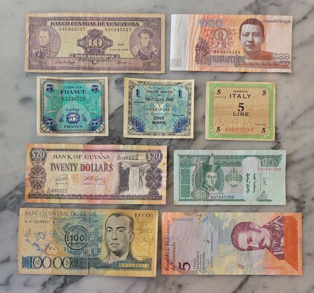 Vintage World Banknote Lot .