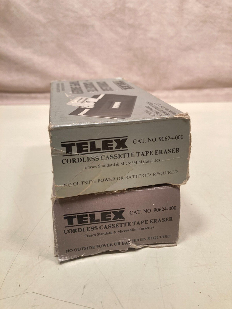 (3) Vintage Telex cordless cassette erasers