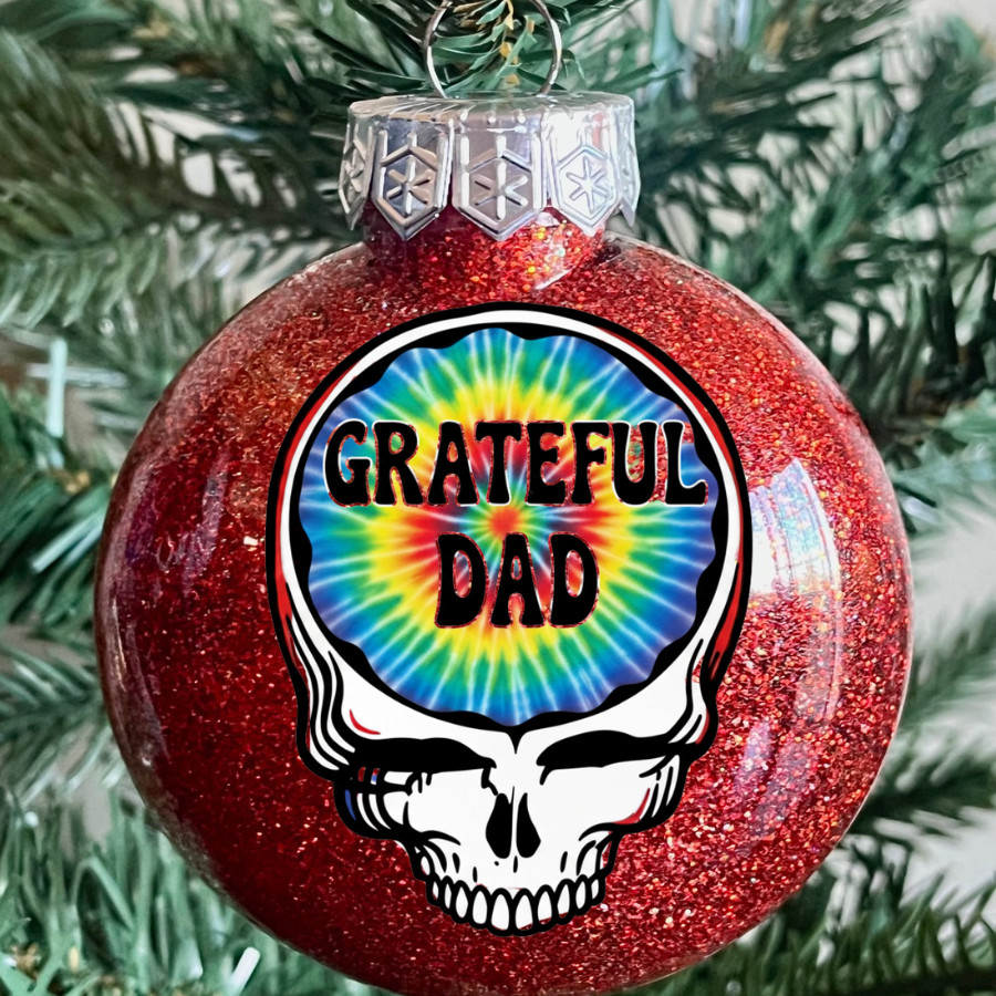 Grateful Dead theme Christmas Ornament Grateful Dad Steal Your Face customize