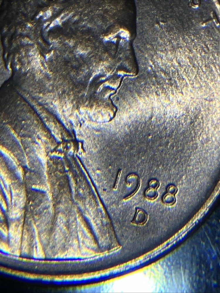 1988 d lincoln penny Struck Through Grease
