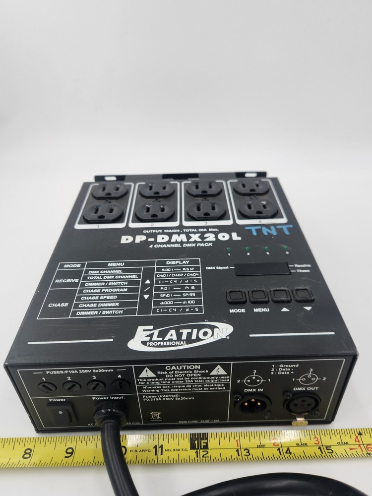 ELATION PROFESSIONAL DP-DMX20L 4 CHANNEL DMX PACK