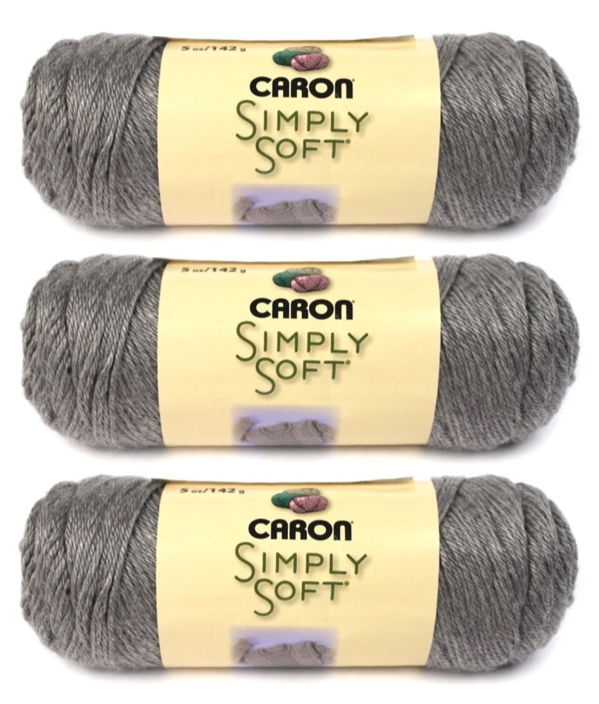 Simply Soft Heather Yarn-Soft Grey (3-Pack)