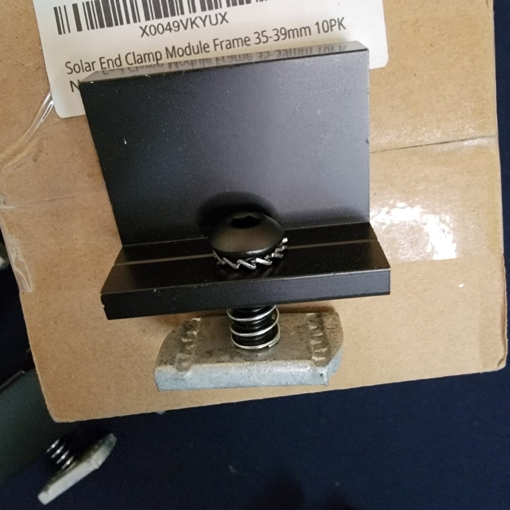 Solar End Clamp 35mm Module Frame 35-39mm 10 Pack