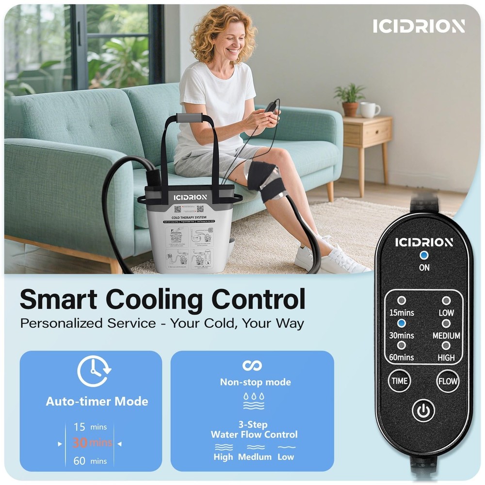 Cold Therapy Machine, Programmable Ice Machine for Hip After Surgery, Portabl...