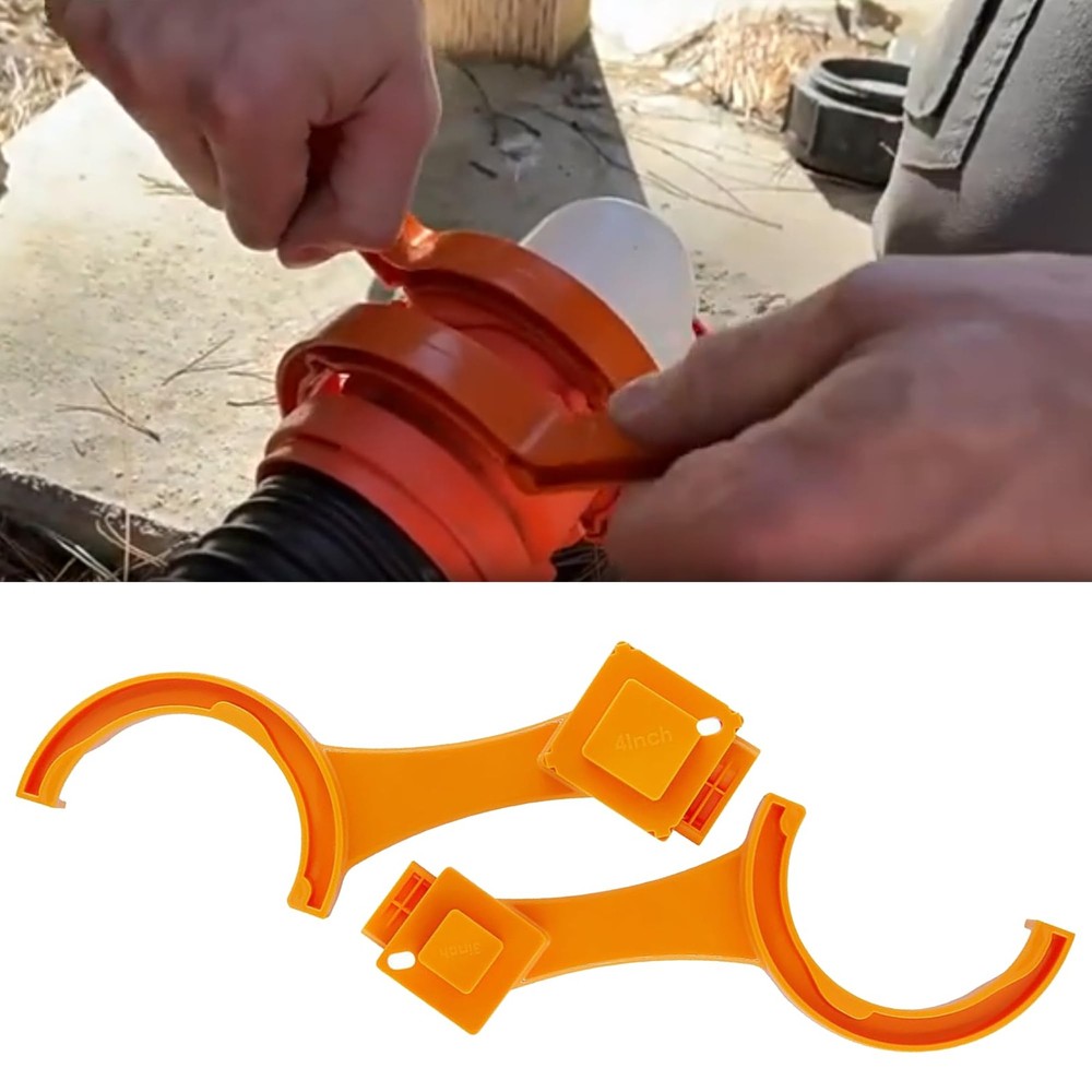 Alieemo 2PCS RV Sewer Hose Wrench, Multi Tool Spanner 4*1.7*0.3in, Orange