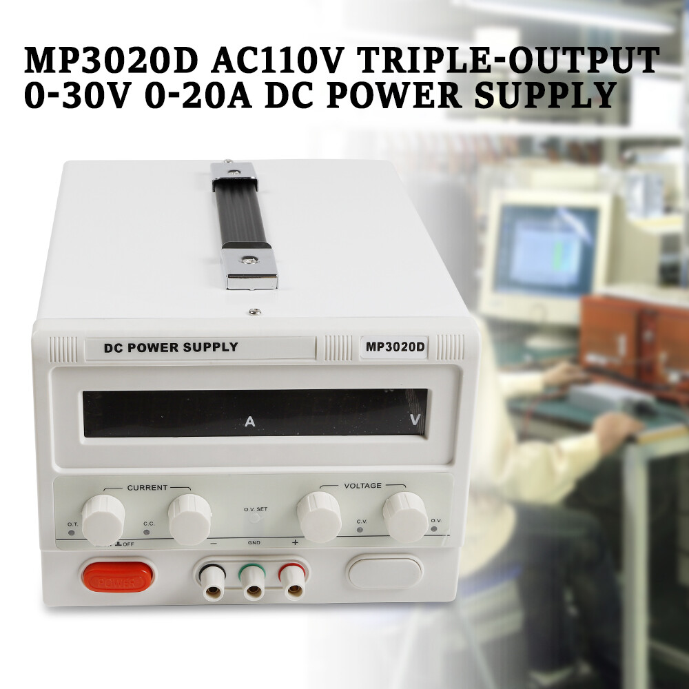 0-30V 0-20A DC Power Supply Variable Digital Lab Test Adjustable High Precision