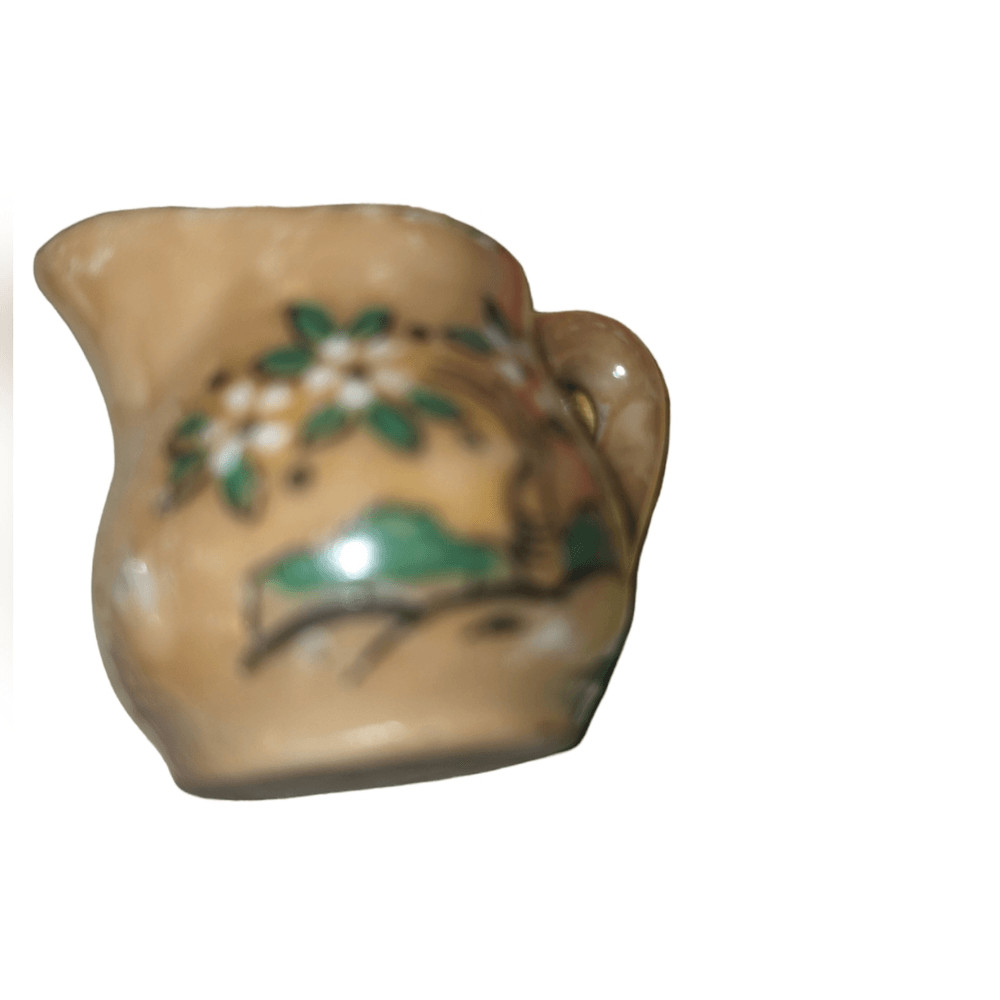 Vintage ceramic deer tree miniature jugs Japan
