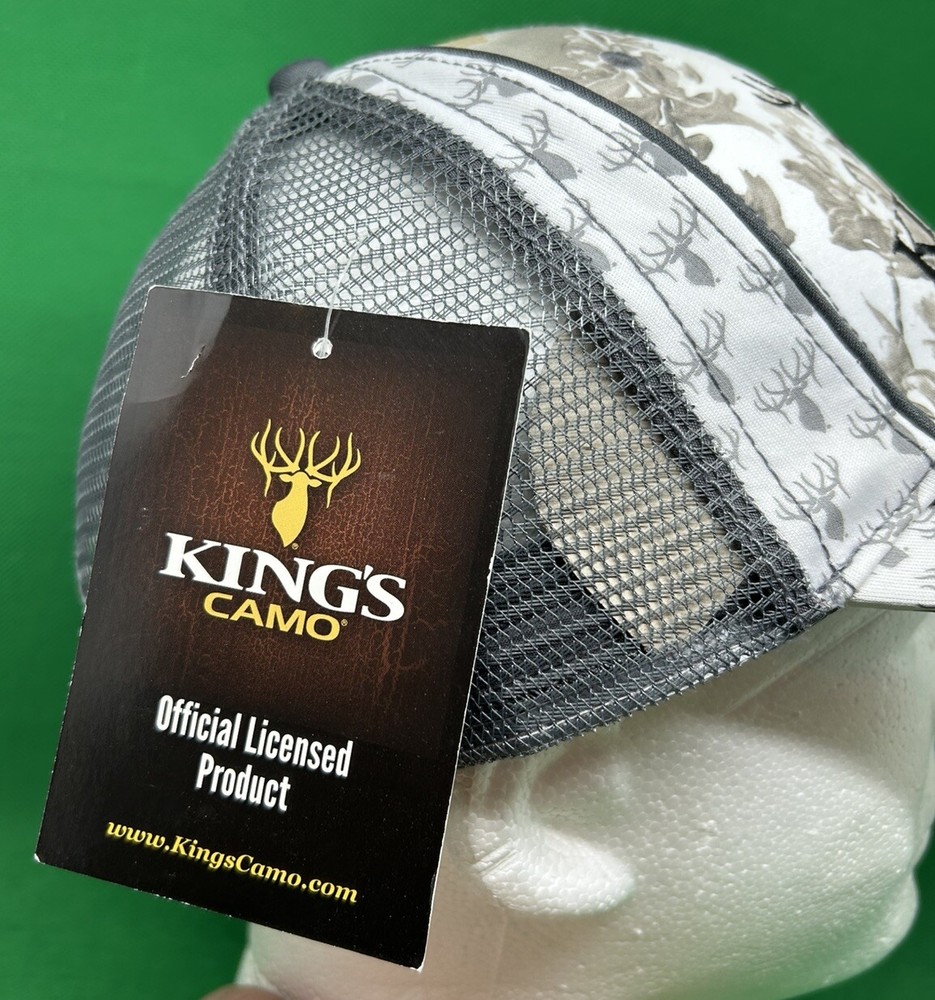 King's Camo Hat Cap Snow Shadow Camouflage NWT