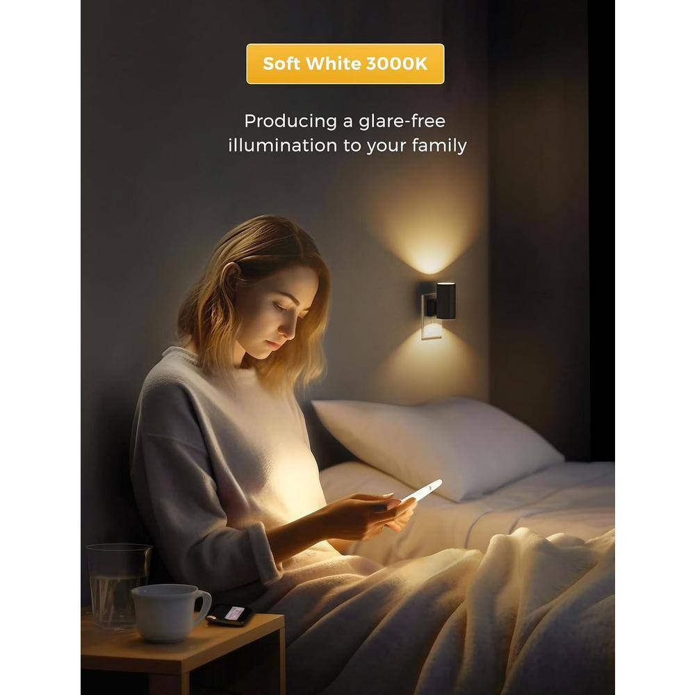 Modern LED Night Light Plug-In, Decorative Dimmable with Adjustable Brightness f