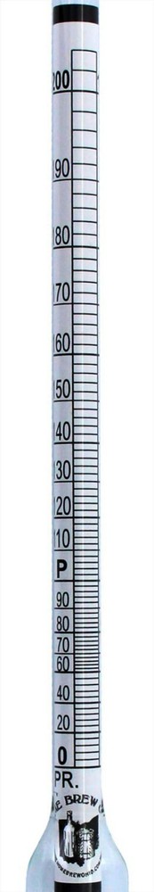 Hydrometer - Alcohol, 0-200 Proof and Tralle