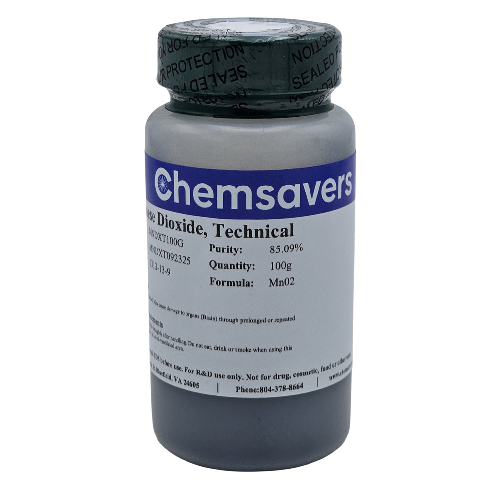 Manganese Dioxide, Technical, 85.09%, 100g