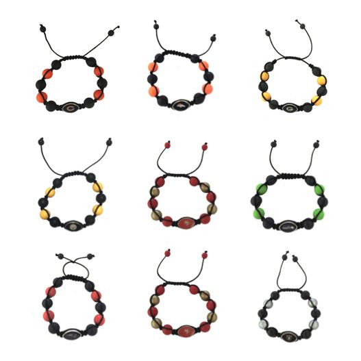 NFL Beaded Cord Bracelet