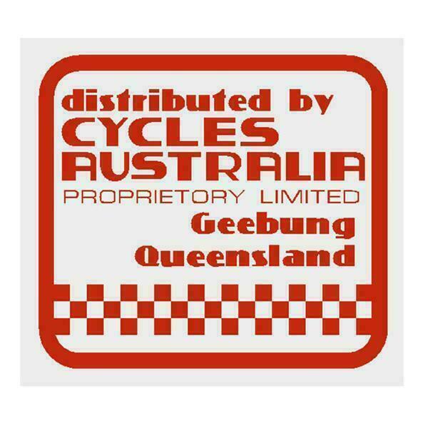 Madison - Distributed by CYCLES AUSTRALIA decal - RED - old school bmx