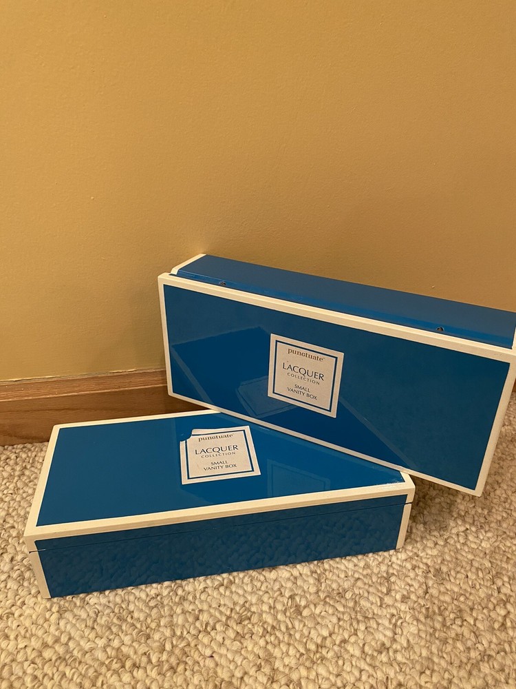 LACQUER Small Vanity Box Blue&white