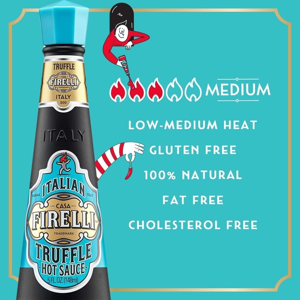 Firelli Italian Truffle Hot Sauce & Extra Hot Sauce 2 Pack