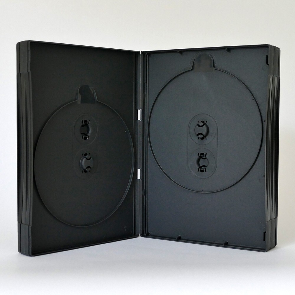 1 Black Multi Seven 7 Discs DVD Case CD PC Media Storage 50mm New