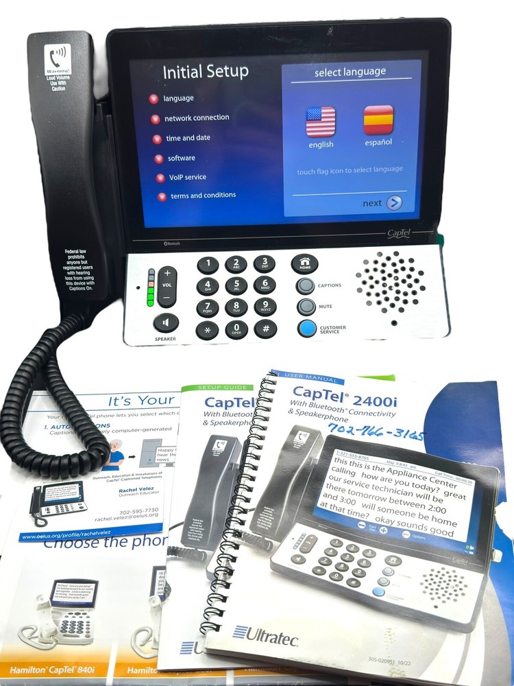 CapTell 2400isp Touch Screen Caption Telephone Ultratec CapTel OPEN BOX