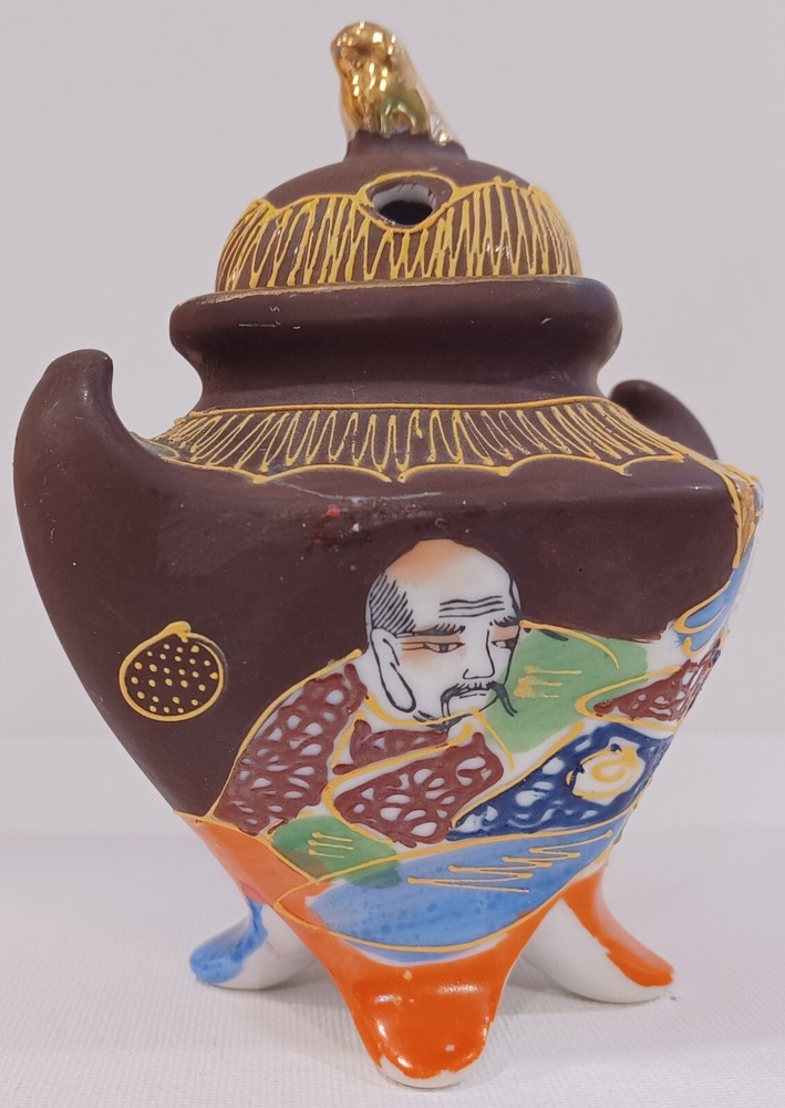 Vintage Satsuma Moriage Incense Burner / Japan