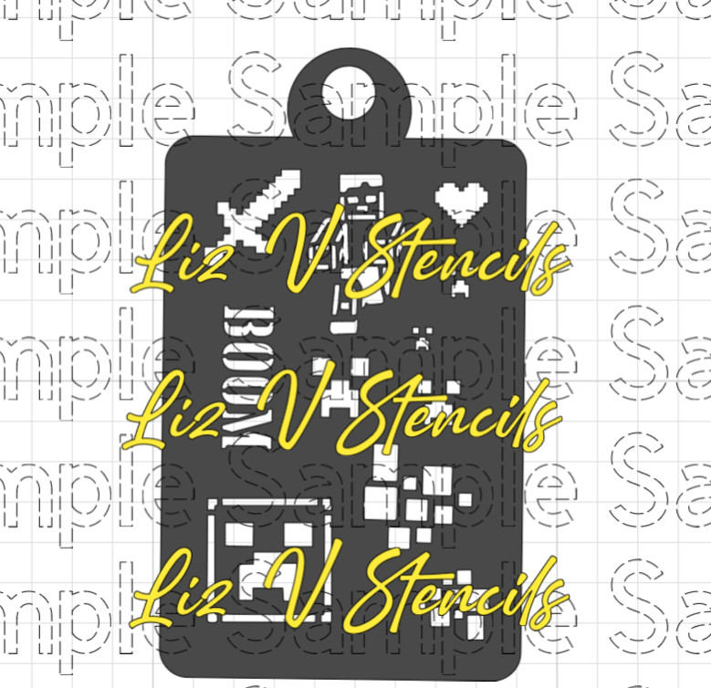 MineKraft Gaming Combo Stencil