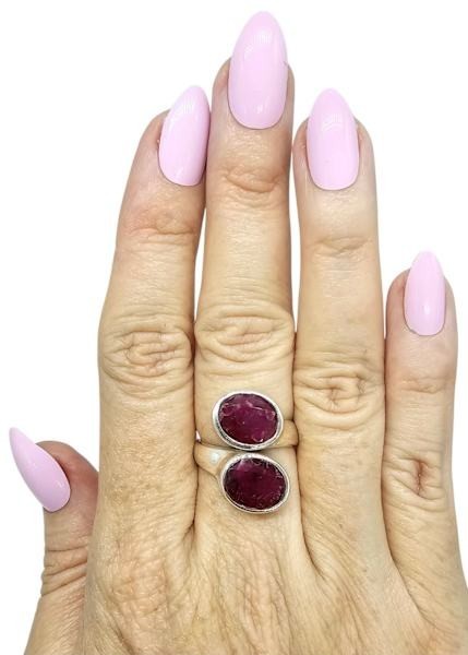 11 carat Ruby Ring, Size 8.5, 40th Anniversary Stone, Sterling Silver, July