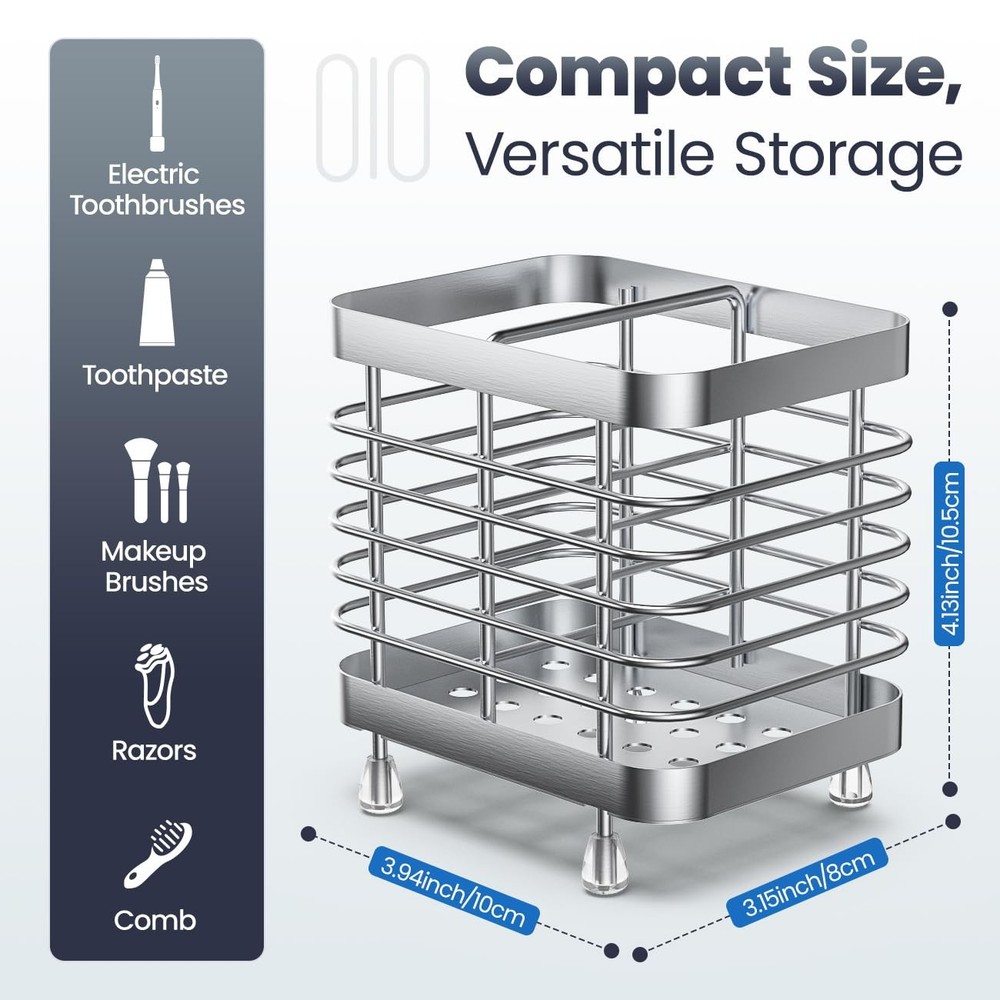 Holders Stainless Steel 2 slots, Silver