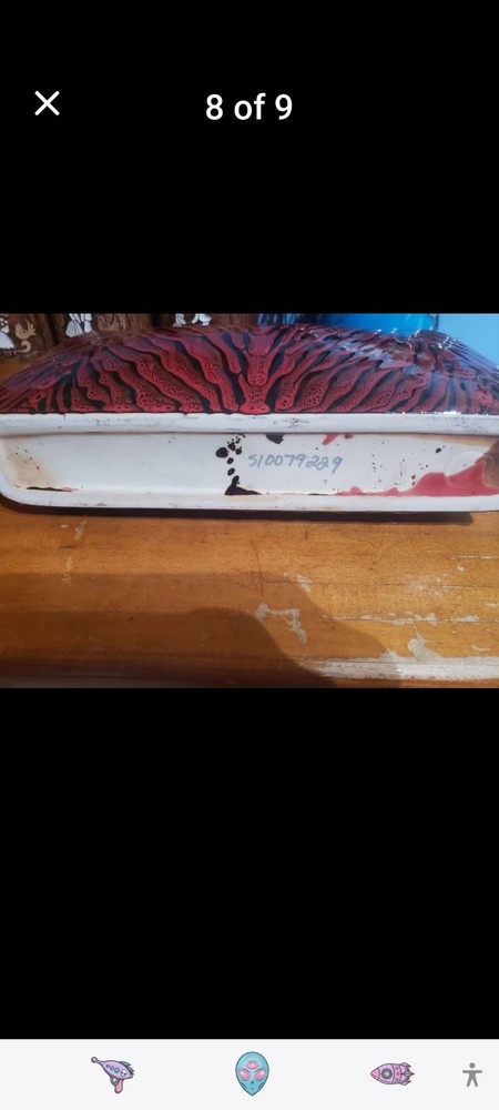 Art Van Container/Vase Red Ceramic