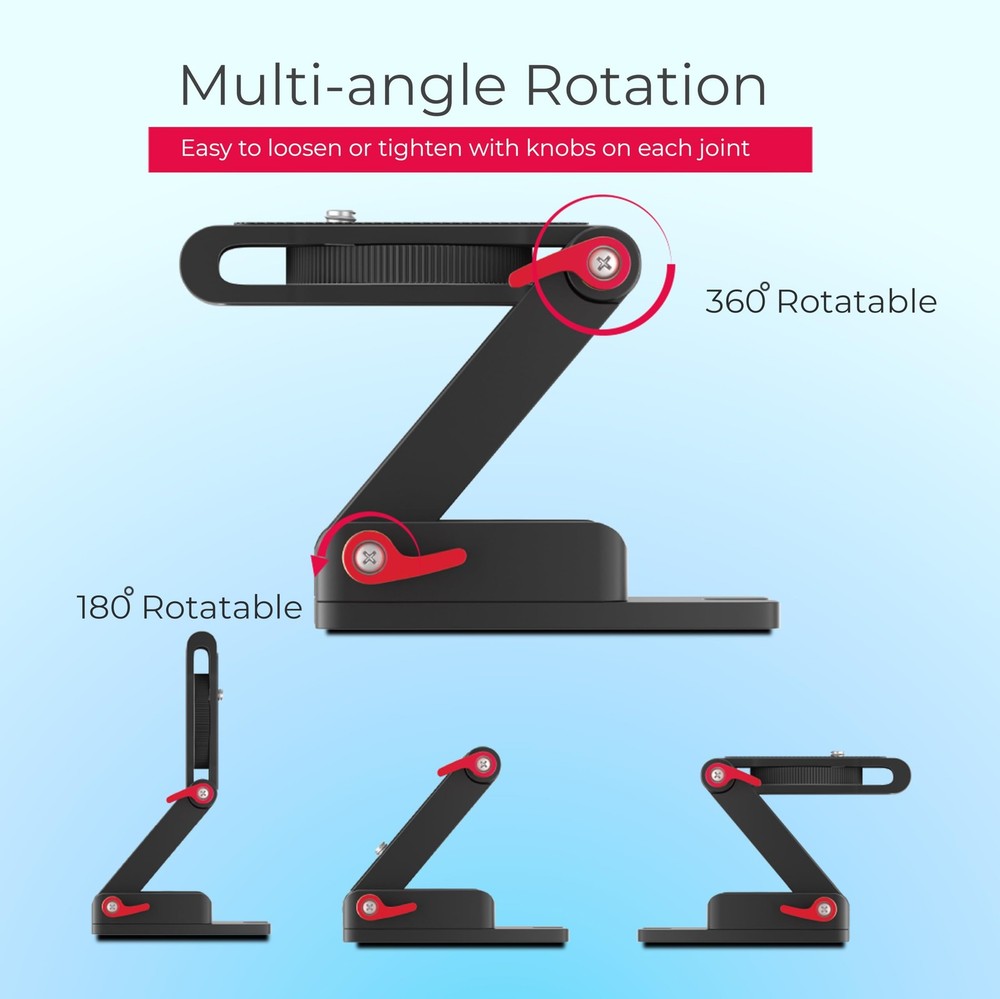 Z-Type Foldable Quick Release Plate Aluminum Tripod Adapter for DSLR Cameras