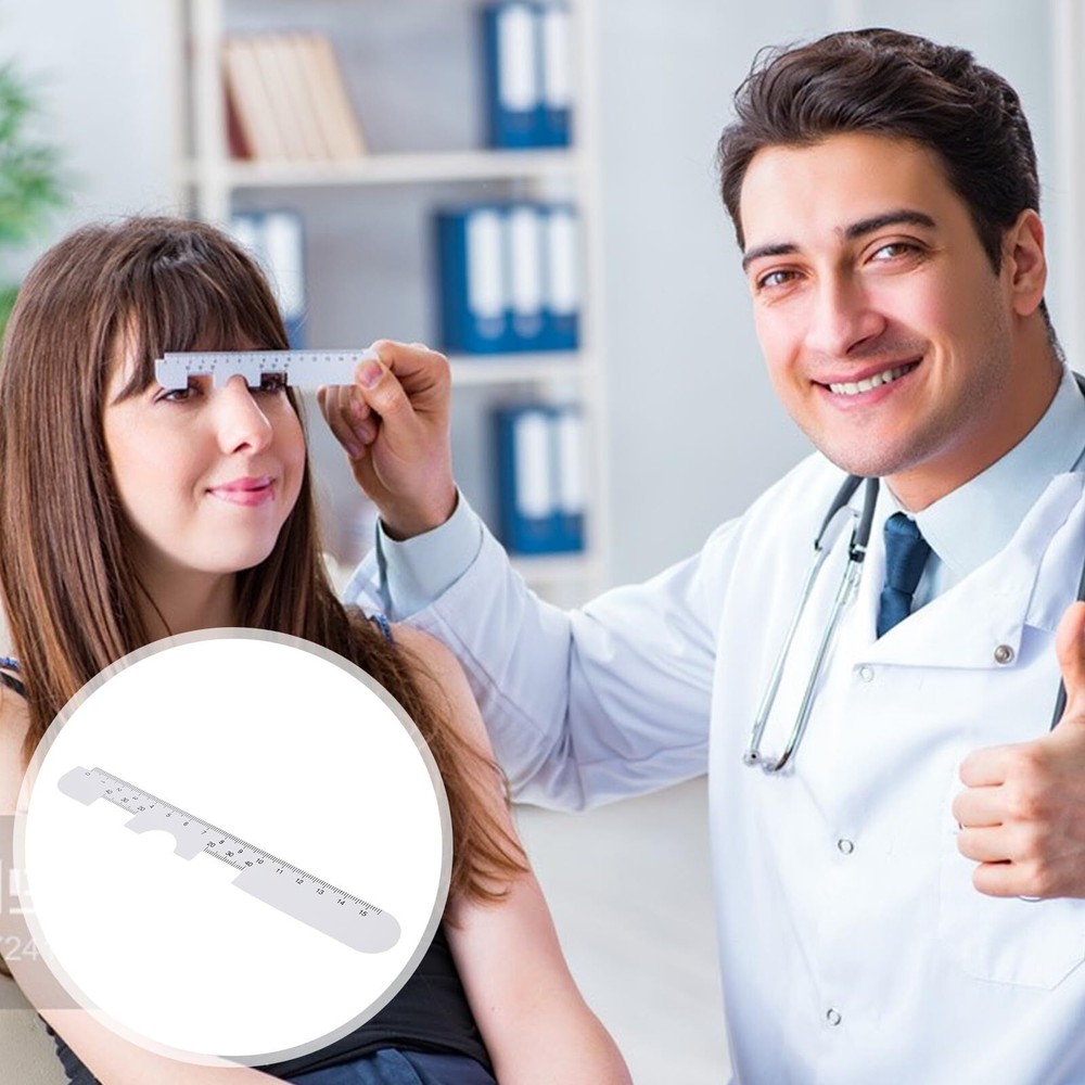 10pcs PD Ruler Eye Tool Plastic Practical for Hospital Clinic White