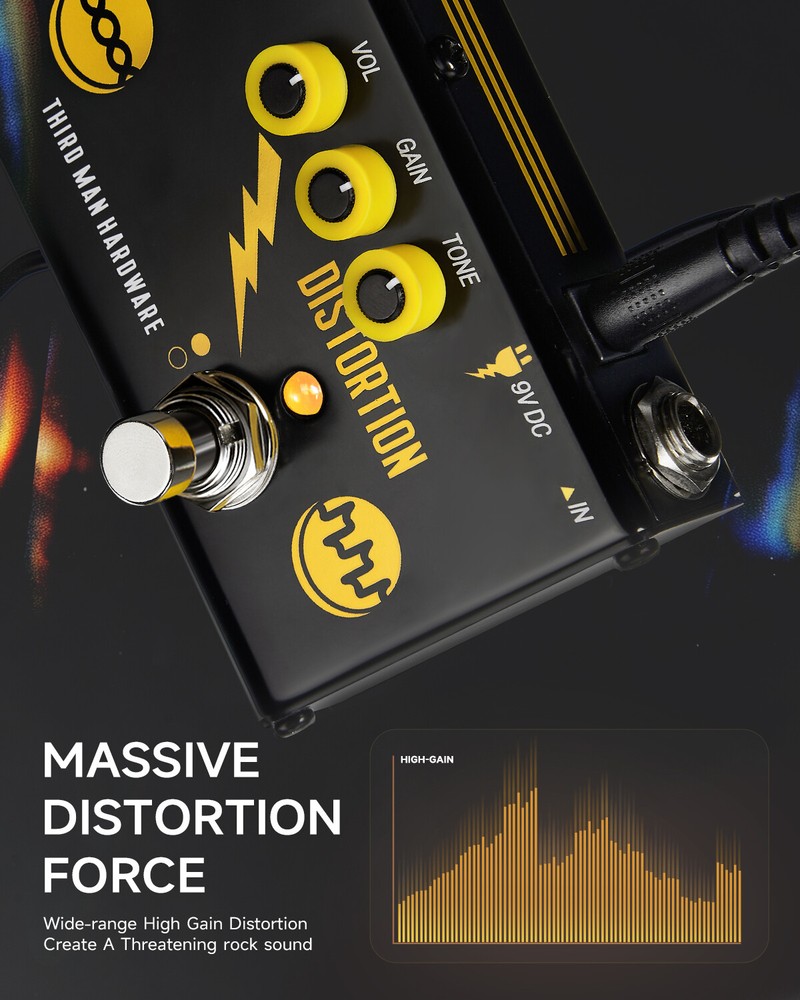 DONNER x THIRD MAN HARDWARE Triple Threat Effects Pedal Echo Phaser Distortion