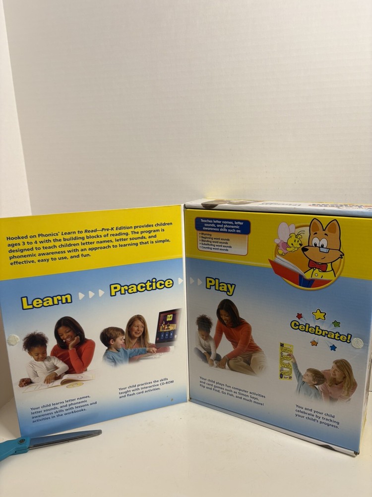 New open box Hooked On Phonics Pre-K Learn to Read Edition Program 3-4 Years