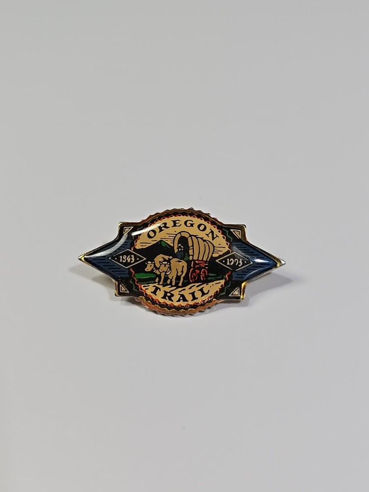 Oregon Trail 1843 1993 Covered Wagon Souvenir Lapel Pin