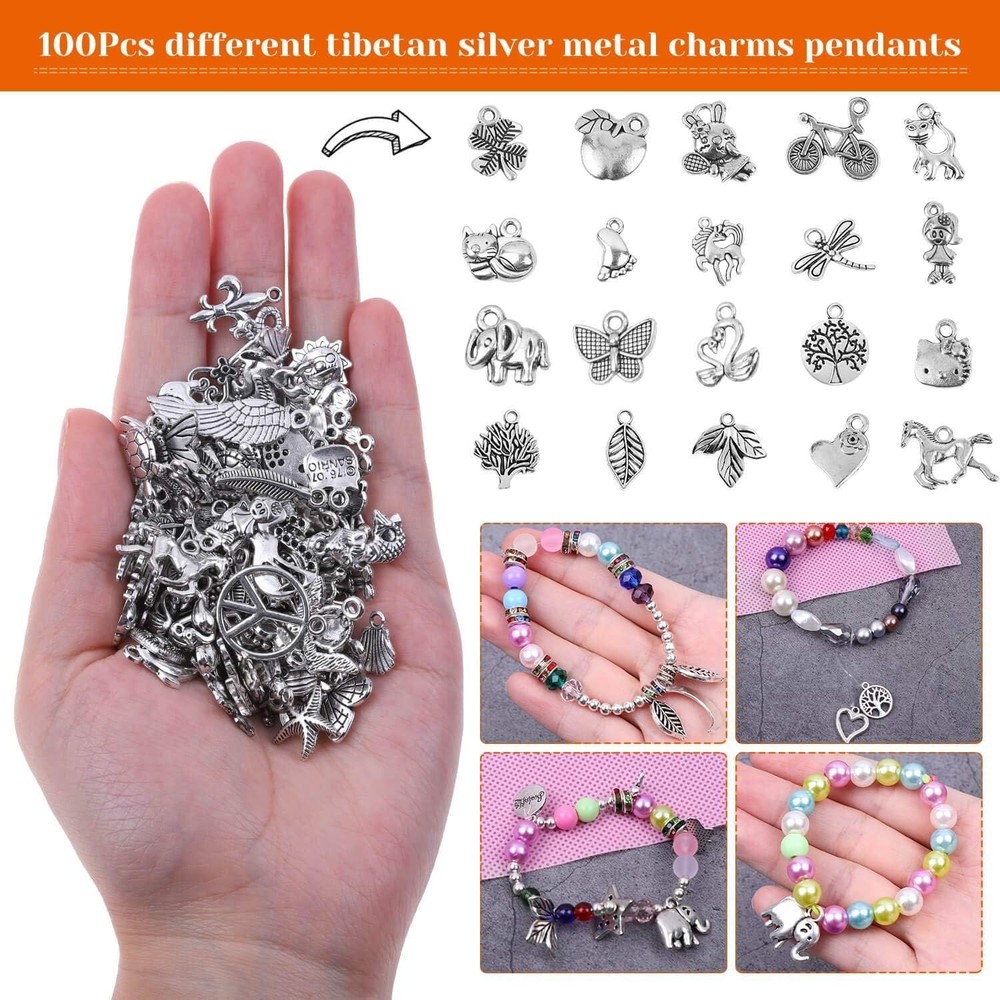 Complete Jewelry Making Kit with Tools and Charms