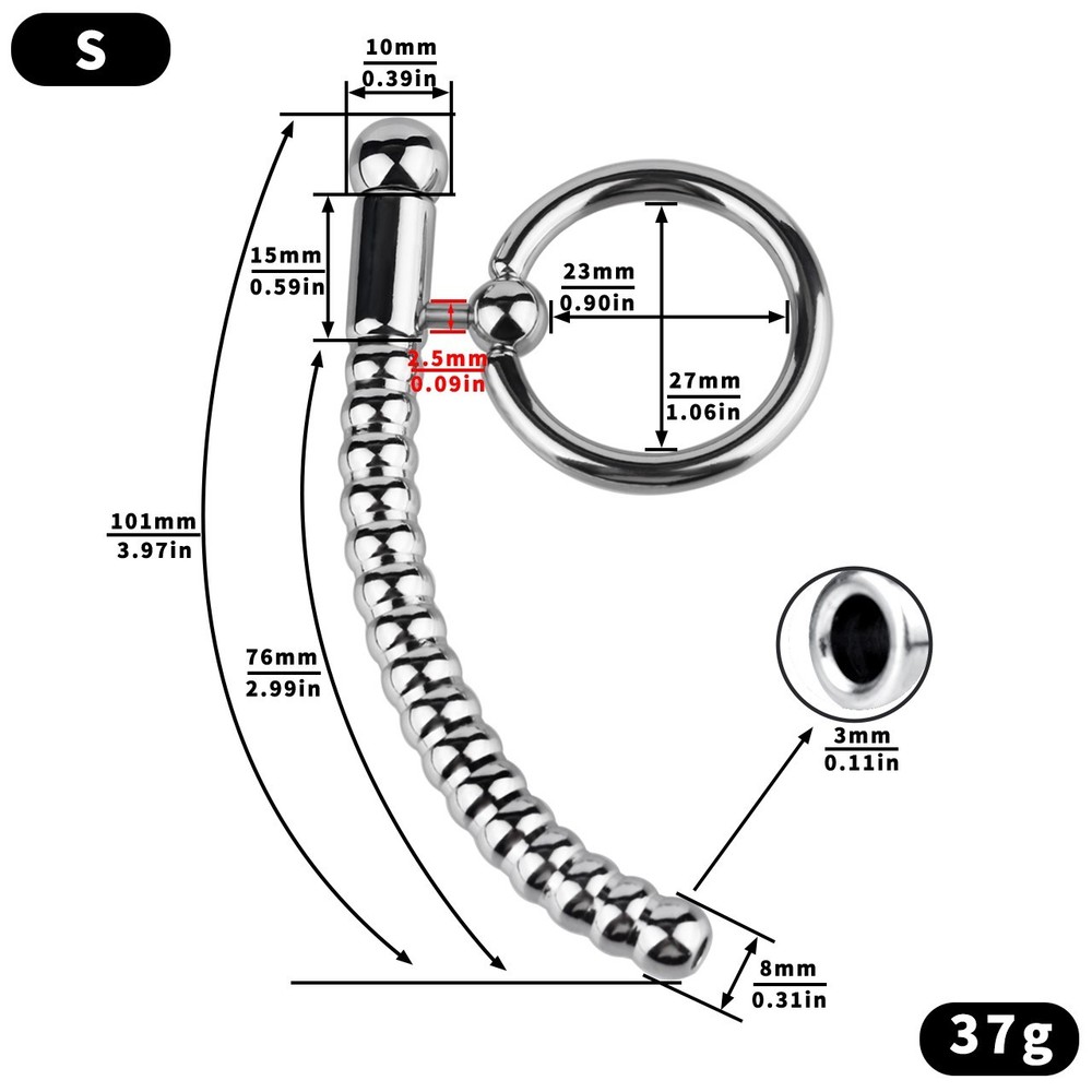 Piercing Penis Plug Urethral Sounding Dilator Solid Penis Stretcher Enhance Men