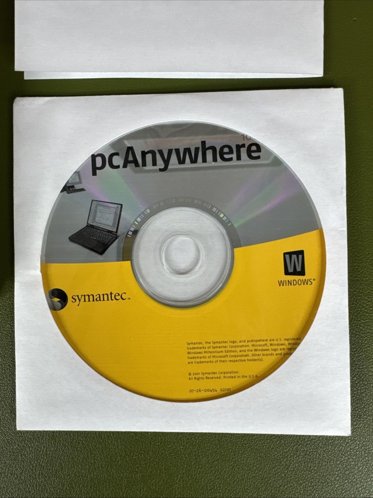 Symantec PC Anywhere Version 10.0 Vintage Software + Manual, Windows