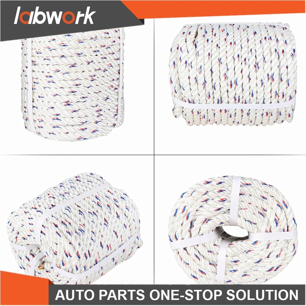 Labwork Double Braid Polyester Arborist Bull Rope Pulling Rigging Line 5/8"×150'