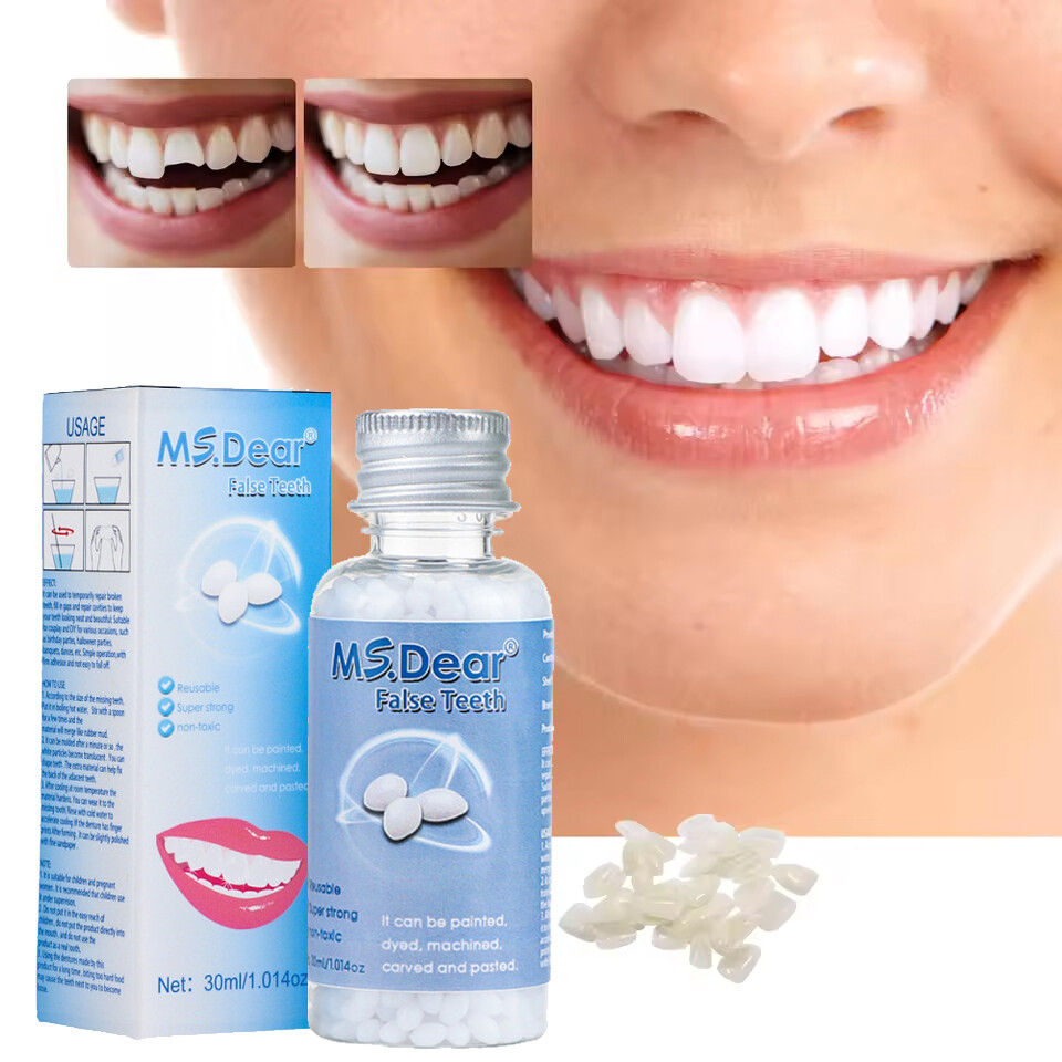 Tooth Repair Granules Temporary Kit Fitting Beads Reusable Moldable False Teeth