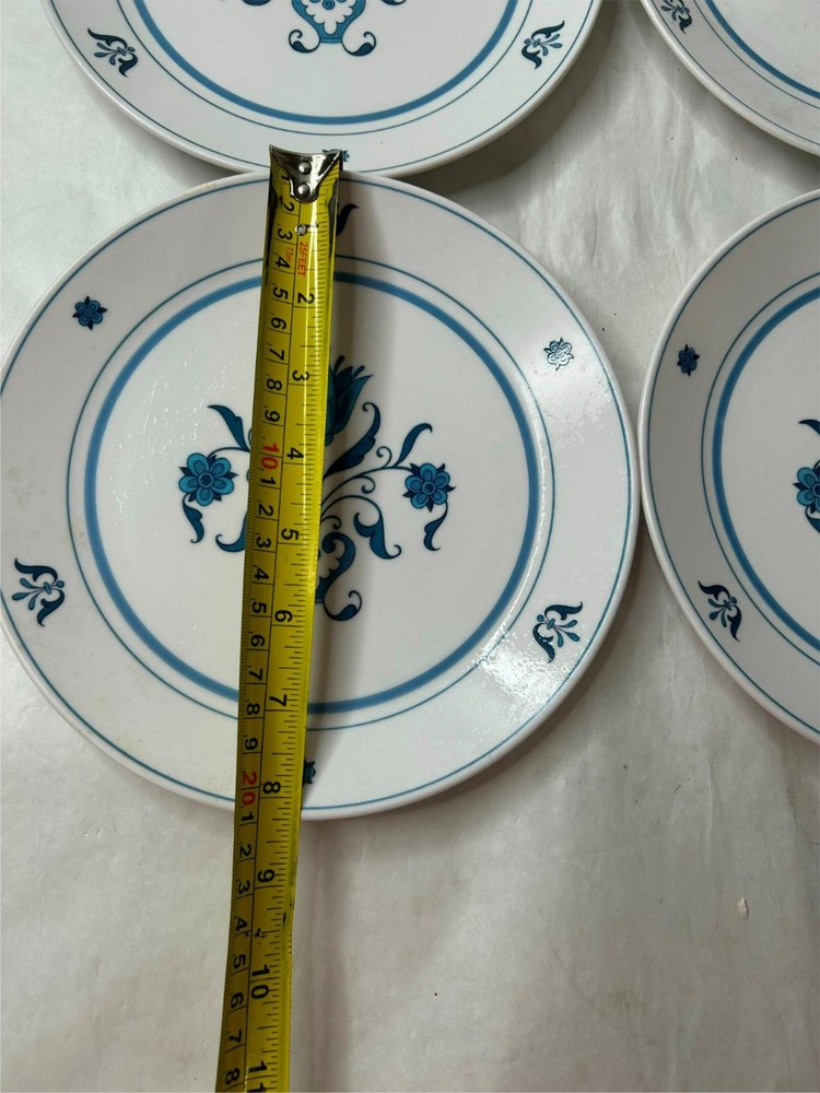 4) NORITAKE PROGRESSION BLUE HAVEN SALAD PLATES VGC