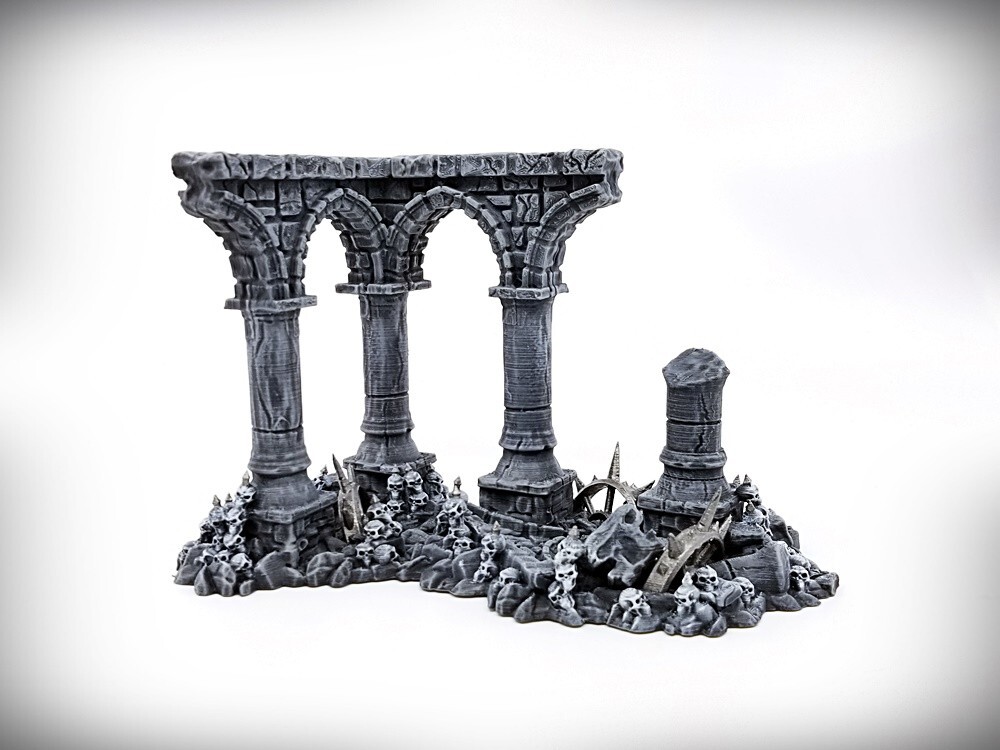 Ruined Columns - Grimdark- Deluxe Bundle (Large)- Tabletop Wargaming RPG terrain