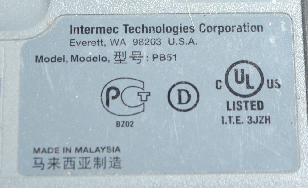 Intermec PB51B Rugged Mobile Thermal Receipt Printer Bluetooth PB51B33004100