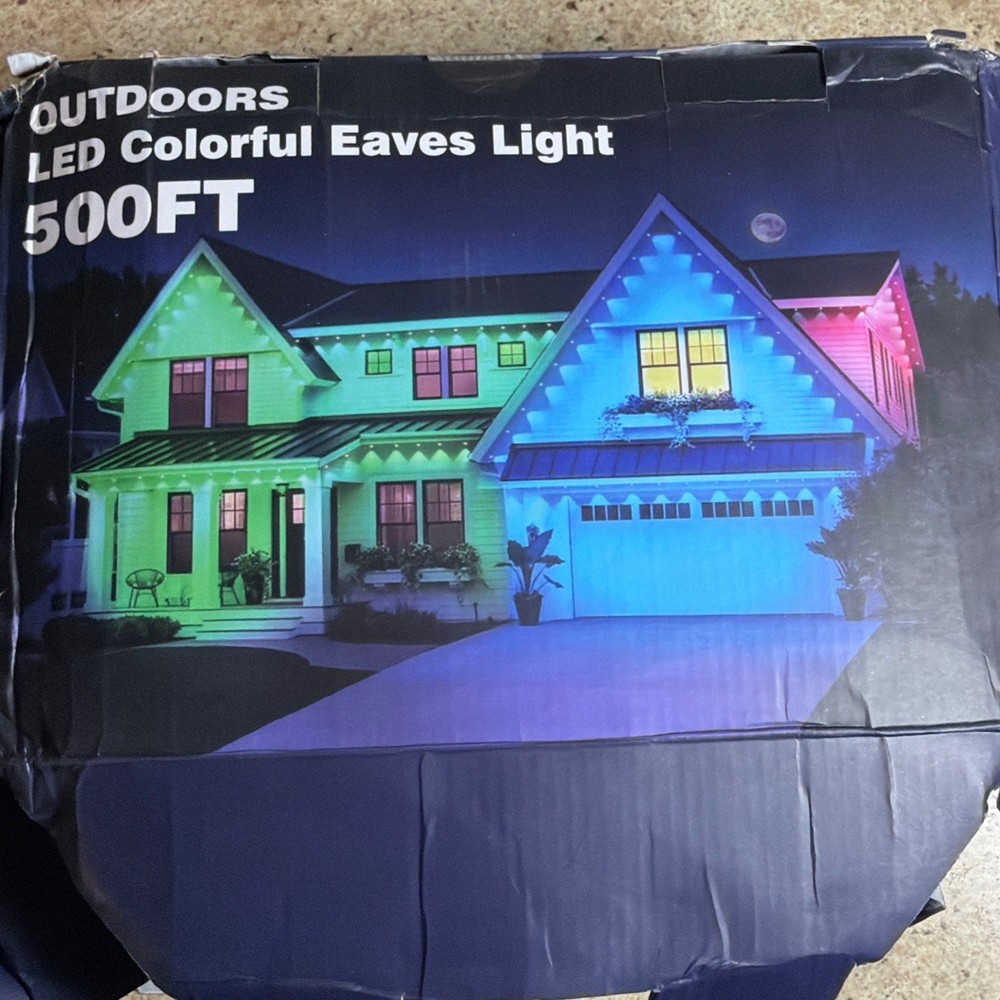 LED RGB Multicolor Outdoor String Light 500ft App Remote Sync Music Timer