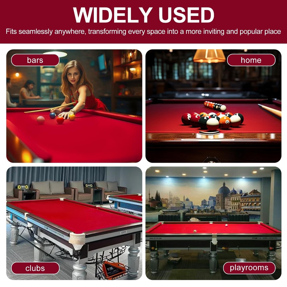 8ft Pool Table Felt Replacement Kit Pre-Cut Billiard Cloth with Strips Tools ...