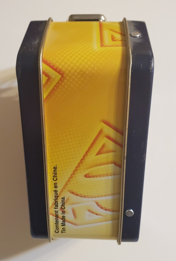 Superman Tin Carry Case with Handle. Lenticular Front Display. Mini Metal Box