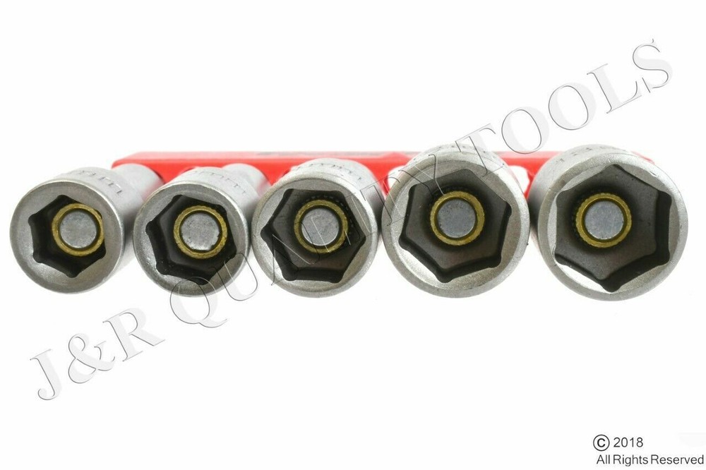 Nut Setter 8pc Magnetic Quick Release Bit Bolt Driver 1/4' Drill Hex Shank MM