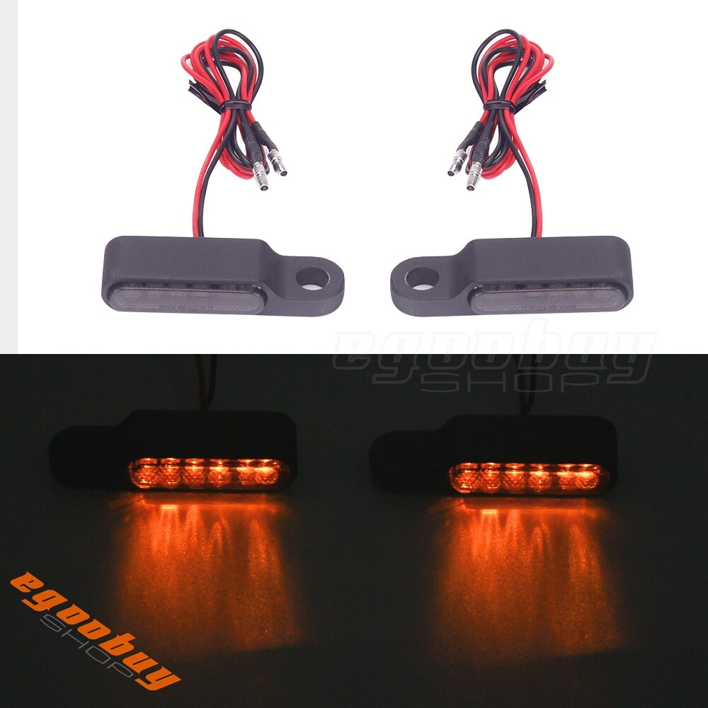 E24 Emark Mini LED Turn Signal Light Indicator Handlebar Blinker Universal 12V