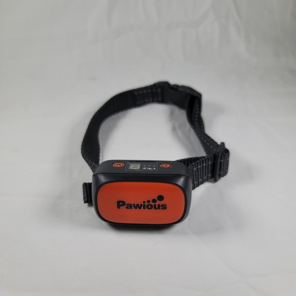 Pawious Bark Control Collar  -Working -Orange- 15lb-115lb - 6"-21"