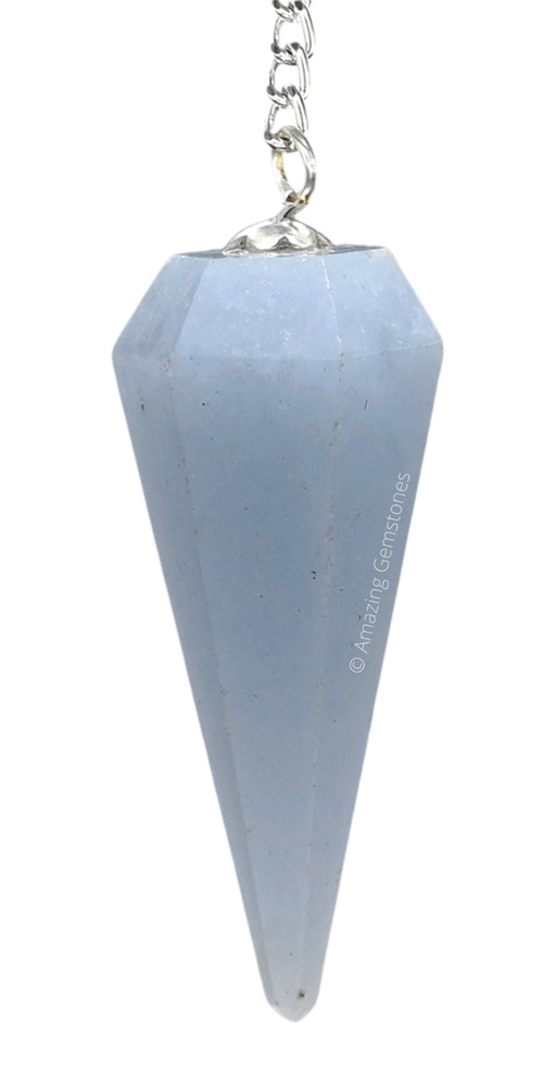 Blue Calcite Dowsing Crystal Pendulum