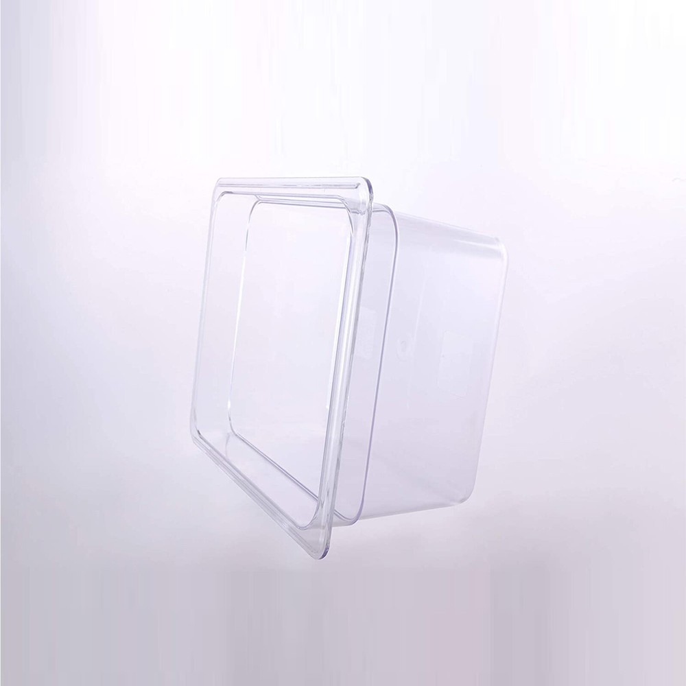Hakka 6 Pack 1/2 Size Food Pan 2.5" Deep Clear Polycarbonate Storage Table Pan