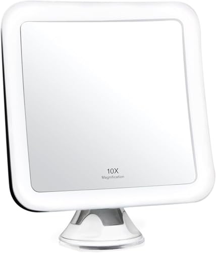 10X Magnifying Lighted Makeup Mirror - Daylight LED Vanity Mirror - White