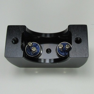 Billet Alum. 2-Button, Black Switch Block for 1" Handlebars Custom Chopper Cafe